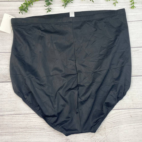 NEW COASTAL BLUE Womens High Waist Tummy Control Black Swim Bikini Bottom 2x - Picture 5 of 6